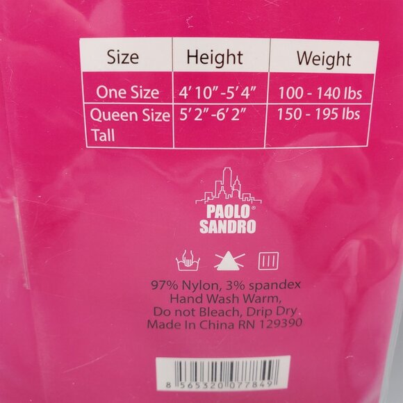 LA Moda Opaque Tights with Spandex in Taupe Color Queen Size With Panel - Picture 4 of 4